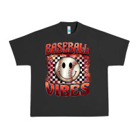 Pigment Black baseball vibes smiley face Urban Heavy Tee - BarkalooDesign