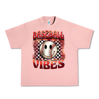 Salmon baseball vibes smiley face Urban Heavy Tee - BarkalooDesign