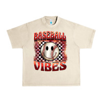 Sandshell baseball vibes smiley face Urban Heavy Tee - BarkalooDesign