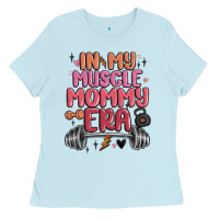 Baby Blue in my muscle mommy era Ladies Tee - MaliasSmallBusiness