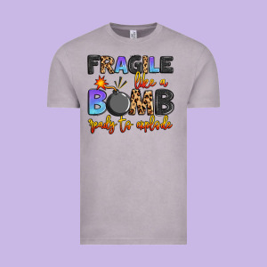 Fragile Like A Bomb Ready To Explode Vintage Tee Designed By Artiststas