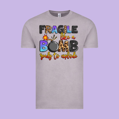 Fragile Like A Bomb Ready To Explode Vintage Tee Designed By Artiststas