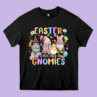 Easter  With My Gnomies Heavy Core Tee Designed By Maliassmallbusiness