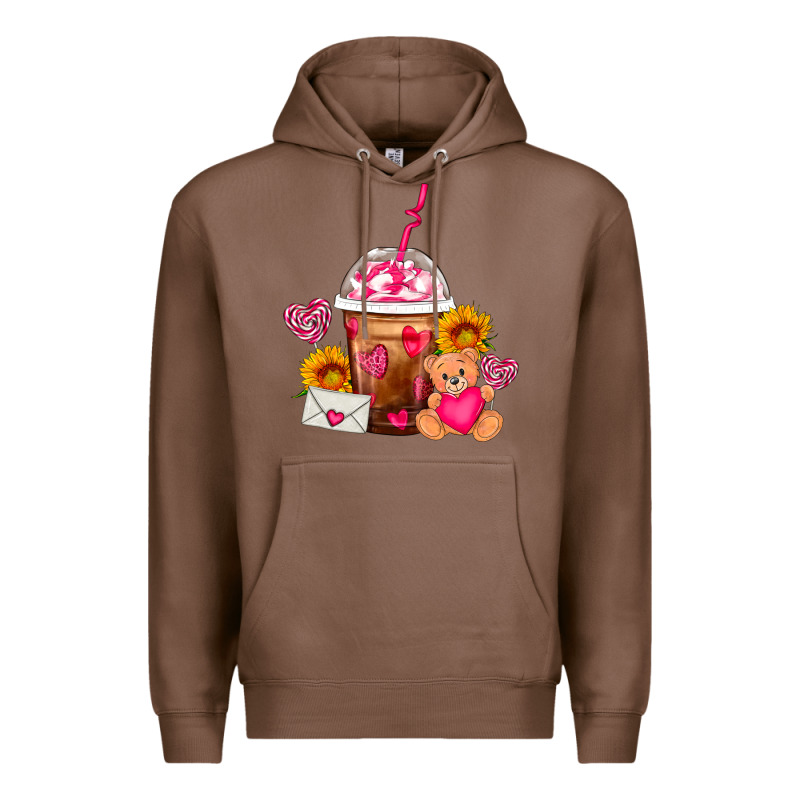 Valentines Day Frappe Coffee Premium Hoodie by FaDigitalArtStudio | Teevron
