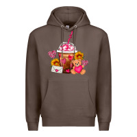 Coffee Valentines Day Frappe Coffee Premium Hoodie - FaDigitalArtStudio
