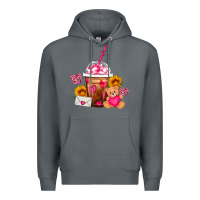 Rock Valentines Day Frappe Coffee Premium Hoodie - FaDigitalArtStudio