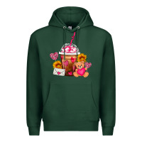 Sports Green Valentines Day Frappe Coffee Premium Hoodie - FaDigitalArtStudio