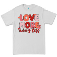 Dove Grey love more worry less Premium Tee - MaliasSmallBusiness