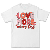 White love more worry less Premium Tee - MaliasSmallBusiness