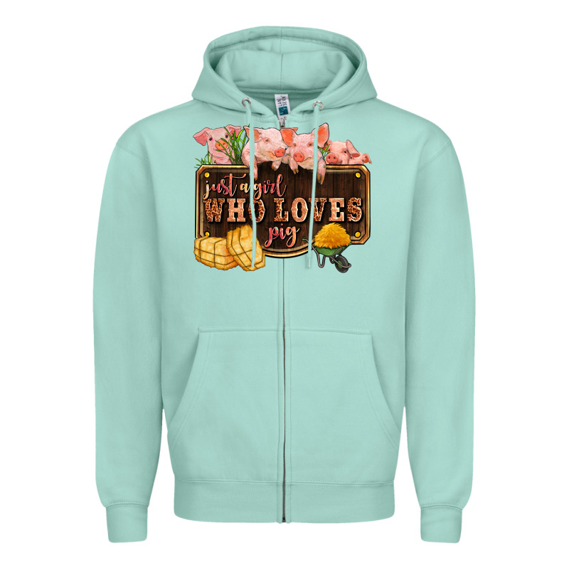 Just A Girl Who Loves Pig Olivia Zipper Hoodie by OliviaCreatesArt | Teevron
