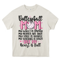 Cream volleyball mom Heavy Core Tee - MaliasSmallBusiness