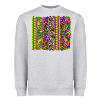 Heather Grey Mardi Gras brushstroke Heavyweight Sweatshirt - HowdyJamesFarm