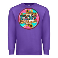 Purple teacher vibe earrings Premium Sweatshirt - BundleAndBundleShop