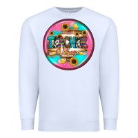 White teacher vibe earrings Premium Sweatshirt - BundleAndBundleShop