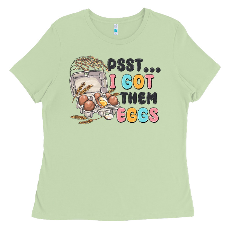 Psst I Got Them Eggs Ladies Tee by MaliasSmallBusiness | Teevron