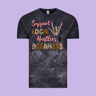 Support Local Hustlers And Dreamers Vintage Tee Designed By Artiststas