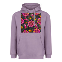 Lavender breast cancer sunflower seamless pattern Heavyweight Hoodie - BundleAndBundleShop