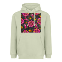 Matcha breast cancer sunflower seamless pattern Heavyweight Hoodie - BundleAndBundleShop