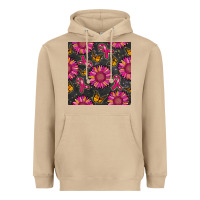 Mushroom breast cancer sunflower seamless pattern Heavyweight Hoodie - BundleAndBundleShop