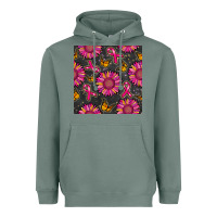 Sage breast cancer sunflower seamless pattern Heavyweight Hoodie - BundleAndBundleShop