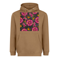 Toasted Coconut breast cancer sunflower seamless pattern Heavyweight Hoodie - BundleAndBundleShop