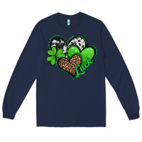 Navy st patricks day hearts Long Sleeve Tee - Jasminsmagicworld