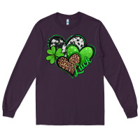 Plum st patricks day hearts Long Sleeve Tee - Jasminsmagicworld