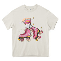 Cream skate Heavy Core Tee - MaliasSmallBusiness