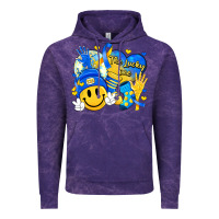 Cloud Purple retro disco ball the lucky few smile face Vintage Hoodie - Artiststas
