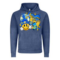Vintage Denim retro disco ball the lucky few smile face Vintage Hoodie - Artiststas