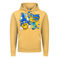 Vintage Mustard retro disco ball the lucky few smile face Vintage Hoodie - Artiststas