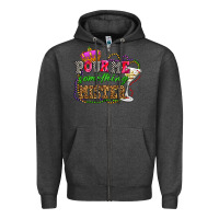 Charcoal Heather pour me something mister olivia Zipper Hoodie - OliviaCreatesArt