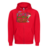 Red pour me something mister olivia Zipper Hoodie - OliviaCreatesArt