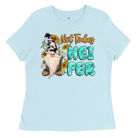 Baby Blue not today heifer cow gnome Ladies Tee - MaliasSmallBusiness