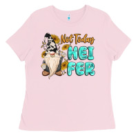 Bubblegum Pink not today heifer cow gnome Ladies Tee - MaliasSmallBusiness
