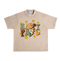 French Oak happy fall smiley face Urban Heavy Tee - BarkalooDesign