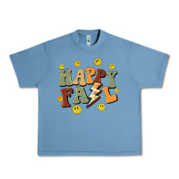 Pebble Blue happy fall smiley face Urban Heavy Tee - BarkalooDesign