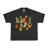 Happy Fall Smiley Face Urban Heavy Tee | Teevron