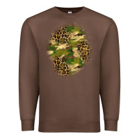 Chestnut camouflage and leopard patch  4 Premium Sweatshirt - BundleAndBundleShop