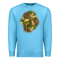 Ocean Blue camouflage and leopard patch  4 Premium Sweatshirt - BundleAndBundleShop