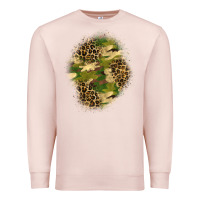 Pale Pink camouflage and leopard patch  4 Premium Sweatshirt - BundleAndBundleShop