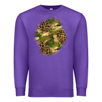 Purple camouflage and leopard patch  4 Premium Sweatshirt - BundleAndBundleShop