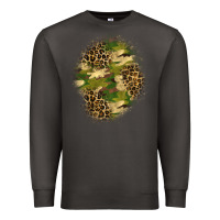 Smoke camouflage and leopard patch  4 Premium Sweatshirt - BundleAndBundleShop