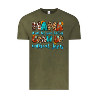 Vintage Olive mama dont let your babies grow up without jesus Vintage Tee - Artiststas