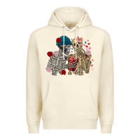 Sandshell Skeleton couple Valentine's Day Premium Hoodie - FaDigitalArtStudio