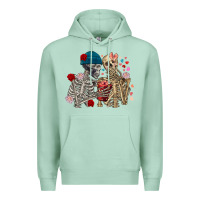 Seafoam Skeleton couple Valentine's Day Premium Hoodie - FaDigitalArtStudio