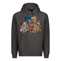 Smoke Skeleton couple Valentine's Day Premium Hoodie - FaDigitalArtStudio