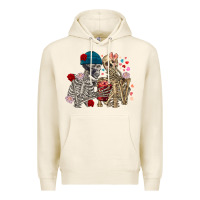 Tofu Skeleton couple Valentine's Day Premium Hoodie - FaDigitalArtStudio