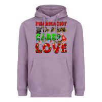 Lavender pharmacist do it with care and love christmas Heavyweight Hoodie - FaDigitalArtStudio