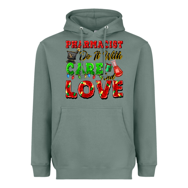Pharmacist Do It With Care And Love Christmas Heavyweight Hoodie by FaDigitalArtStudio | Teevron